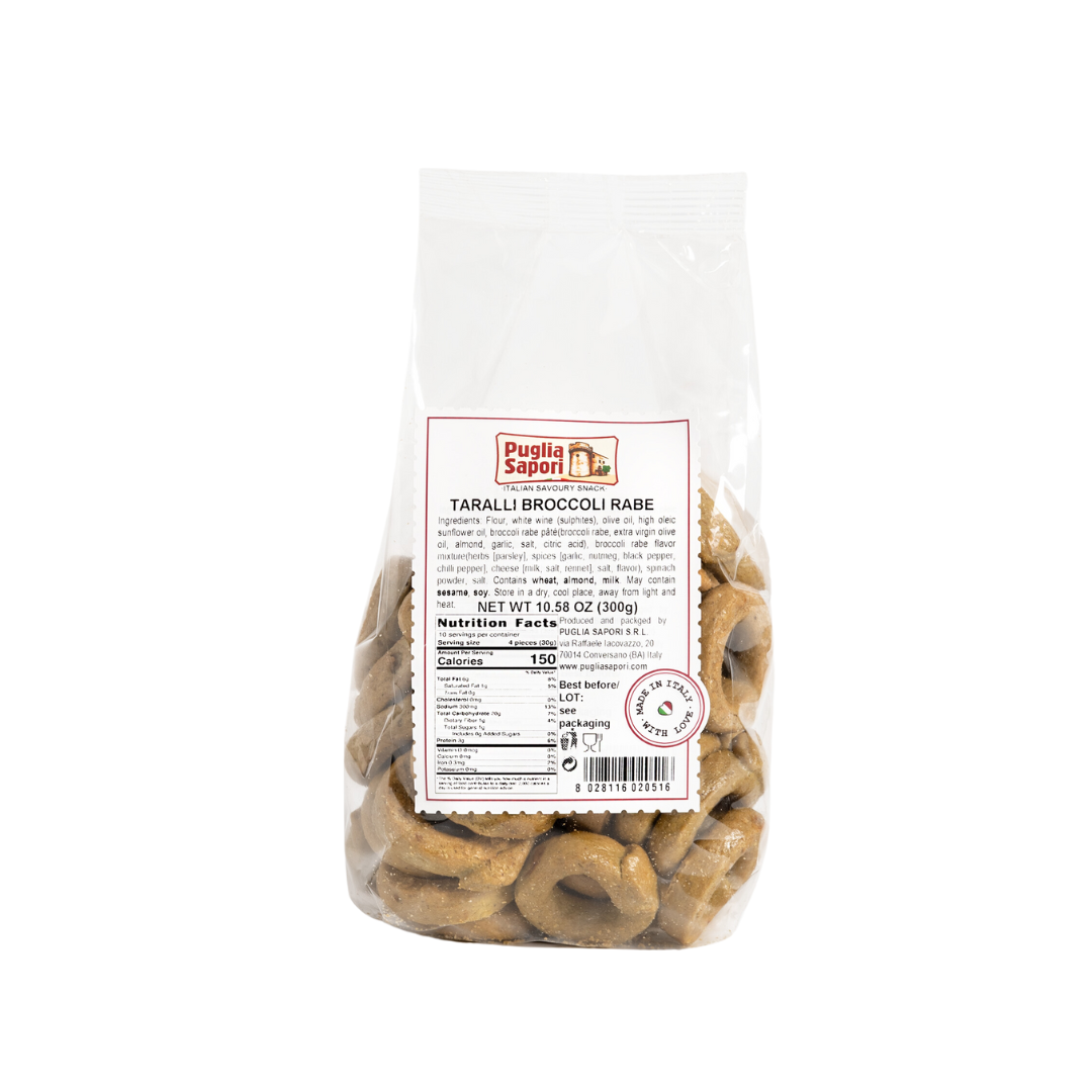 Puglia Sapori - Taralli With Broccoli Rabe - 300g ( 10.58oz)