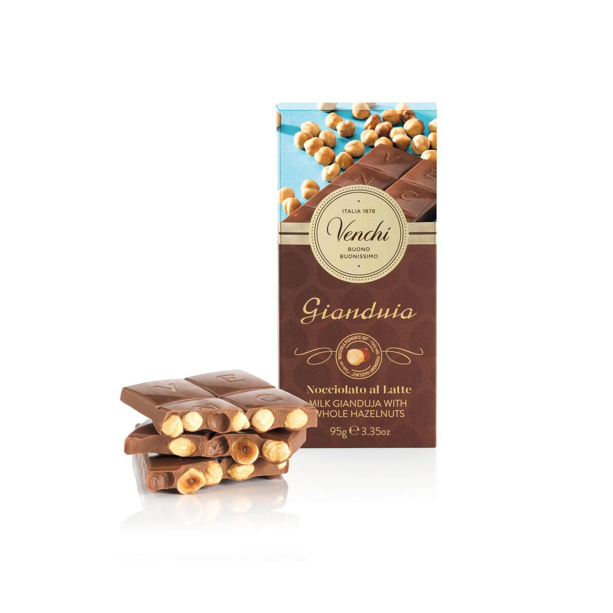 Venchi - Milk Gianduia Hazelnut Bar 3.35 oz