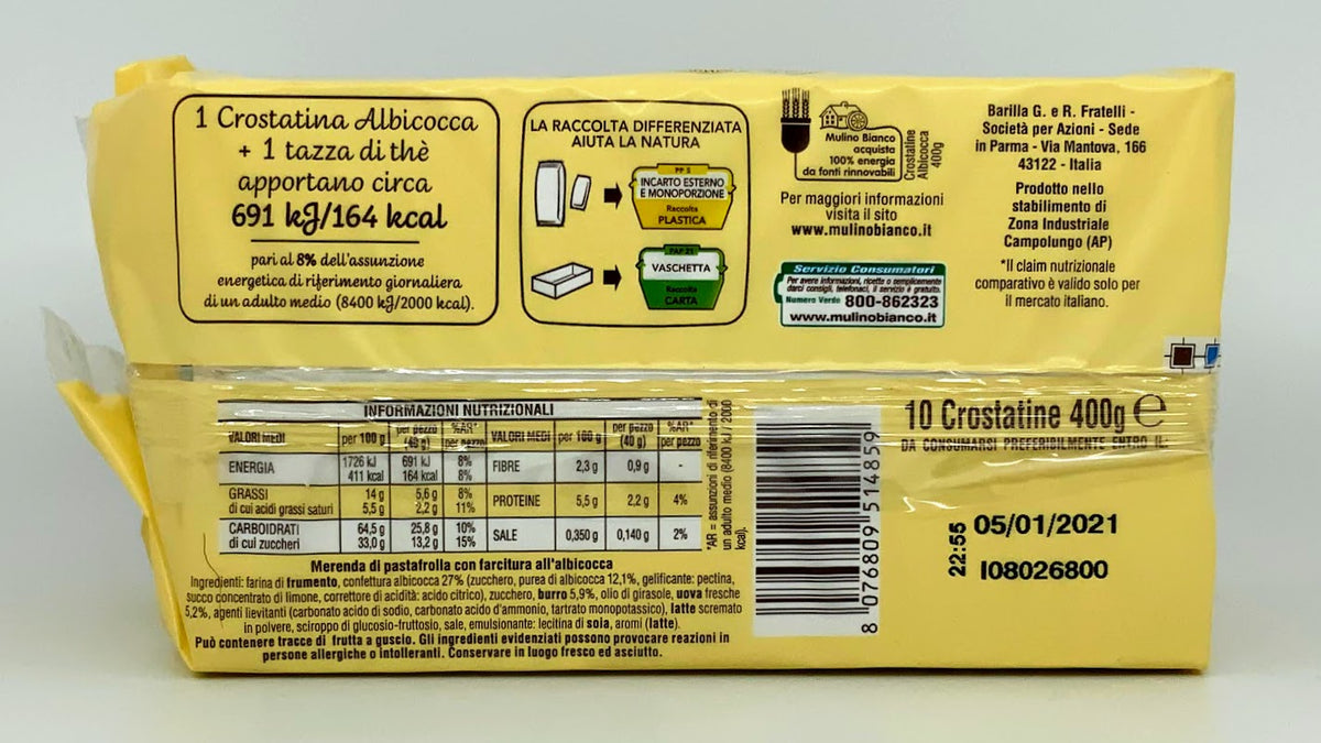 Mulino Bianco - Crostatine Albicocca - 400g