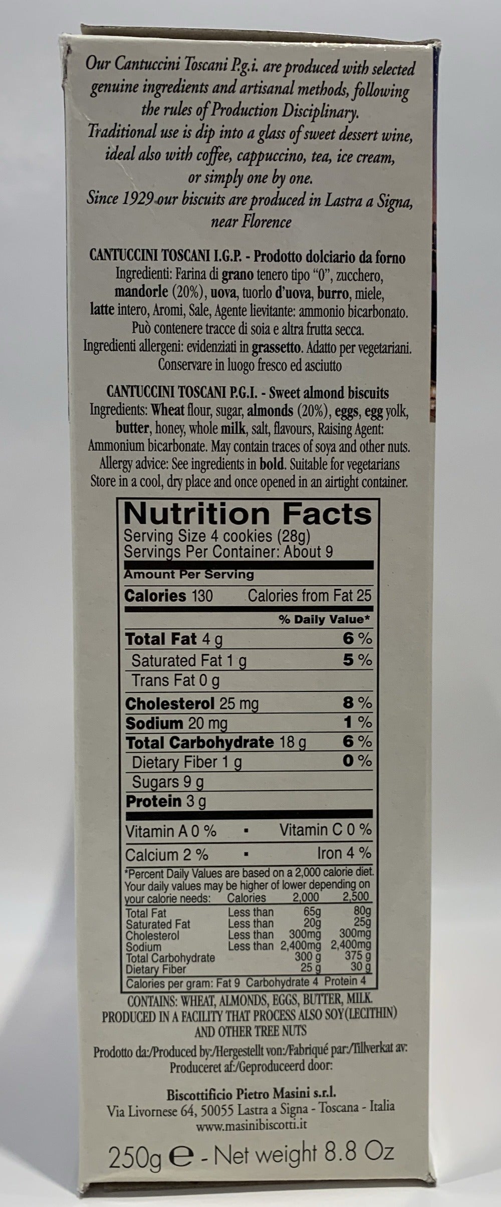 Masini Firenze - Cantuccini Toscani - Alle Mandorle - 250g (8.8 oz)