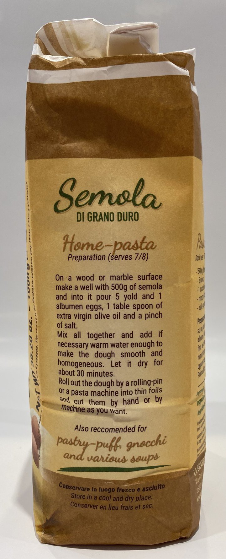 La Grande Ruota - Semola Semolina Flour Di Grano Duro - 35.20 oz