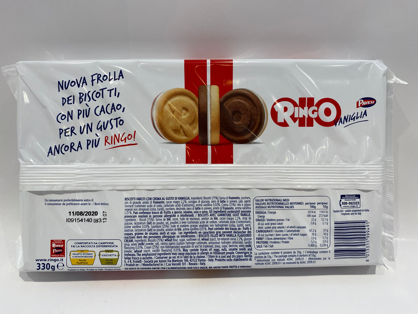 Pavesi - Ringo Famiglia Vaniglia - 330g (11.64 oz)