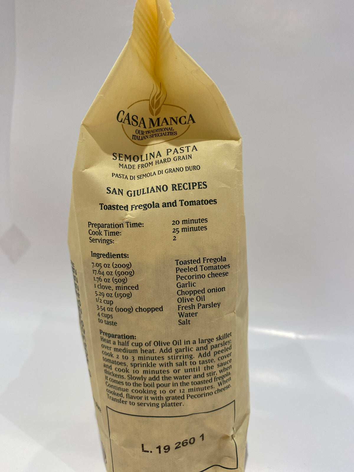 Casa Manca - Toasted Fregola (Semolina Pasta) - 17.6 oz
