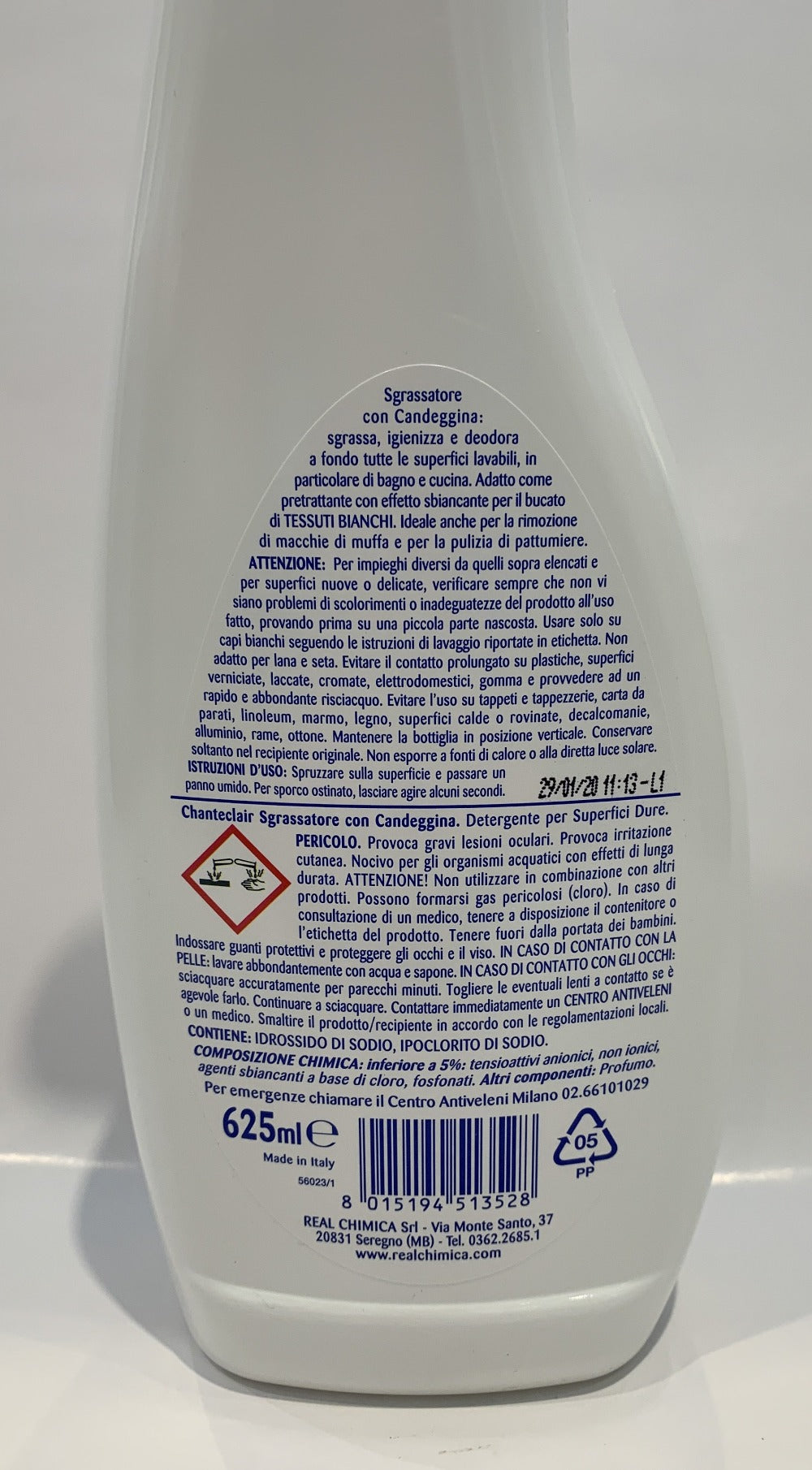 Chante Clair - Sgrassatore Universale - Candeggina - 625 ml Spray Bottle