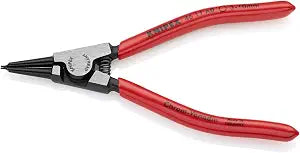 KNIPEX Tools - Circlip Pliers, Straight, 1/8"-25/64" Shaft Dia. (4611A0), 5.75