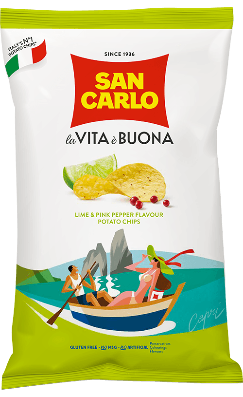 San Carlo - Lime and Pink Pepper Potato Chip - 150g - Gluten Free