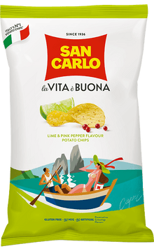 San Carlo - Lime and Pink Pepper Potato Chip - 150g - Gluten Free