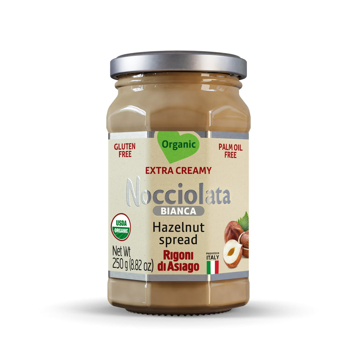Rigoni - Nocciolata Bianca -  Organic Hazelnut 270g (9.52oz)