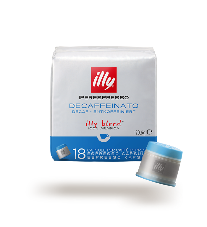 illy iperEspresso Capsules - Decaf Capsule - 18 Capsules (Blue)