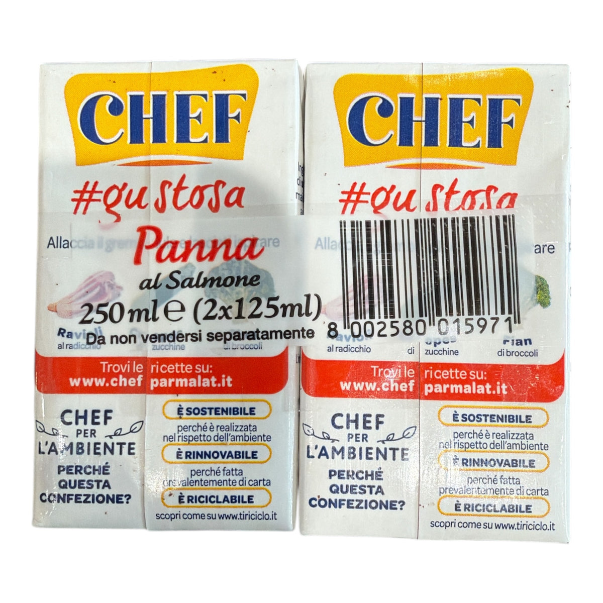 Chef - Panna al Salmone Norvegese - 2 Pack of 125ml