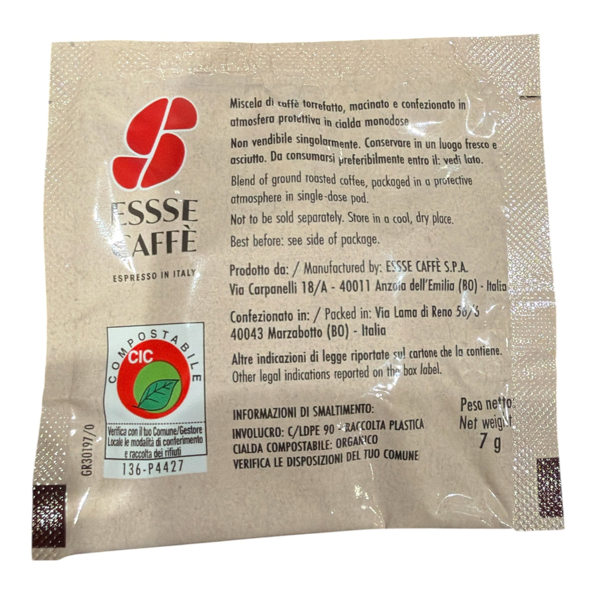 Essse Caffe- INTENSO - E.S.E. Espresso Pods - 100 Pods