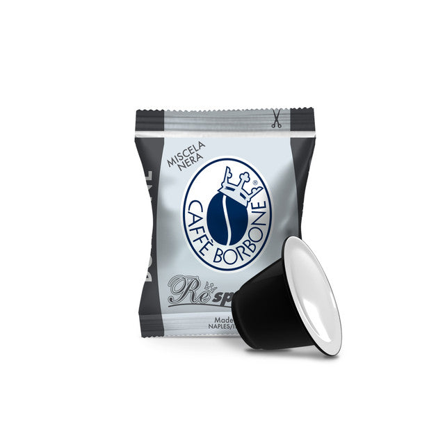 Caffe Borbone - Nera Respresso Nespresso Compatible Capsules - 100 Capsules (Black)