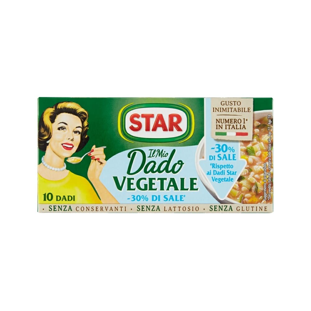 Star - Dadi  vegetale 30% meno sale - 10pcs
