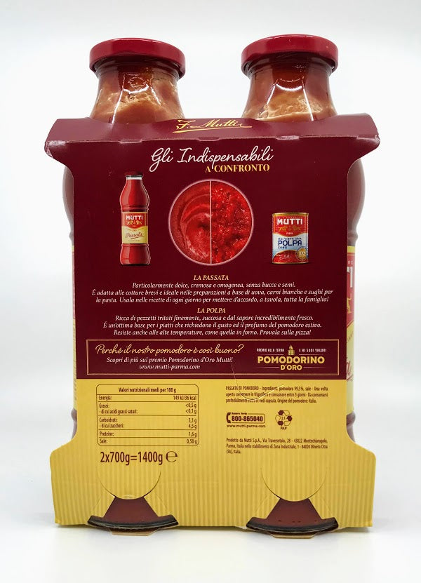 Mutti - Passata Tomato Sauce - Double Pack - 49.4 oz (2 x 700g)