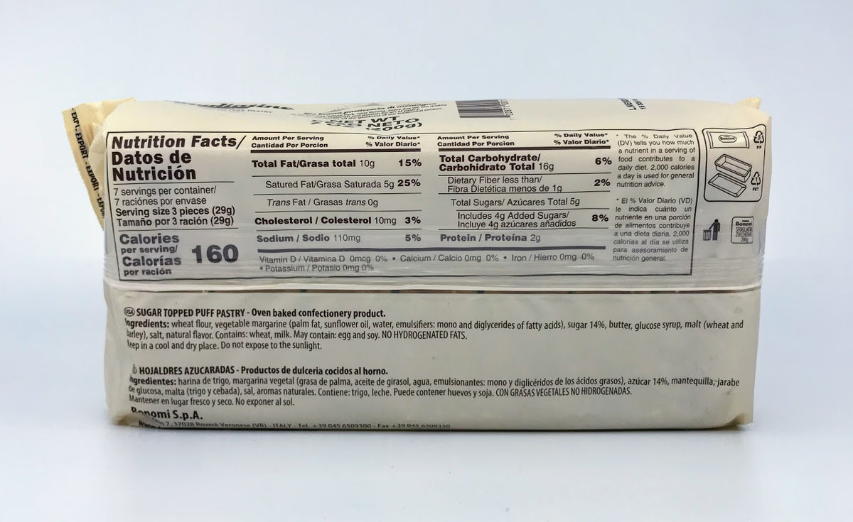 Bonomi -  Sfogliatine Sugar Topped Pastry - 200g (7 oz)