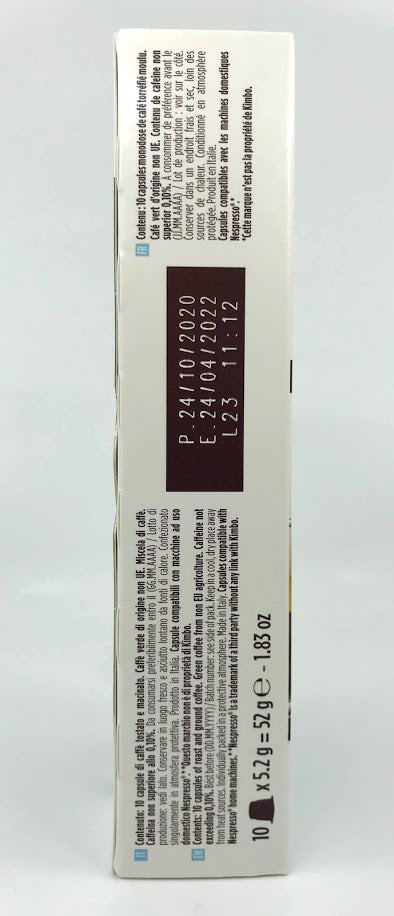 Kimbo Decaf (#9) - Espresso Capsules - 10 Capsules - Compatible with Nespresso® Machines