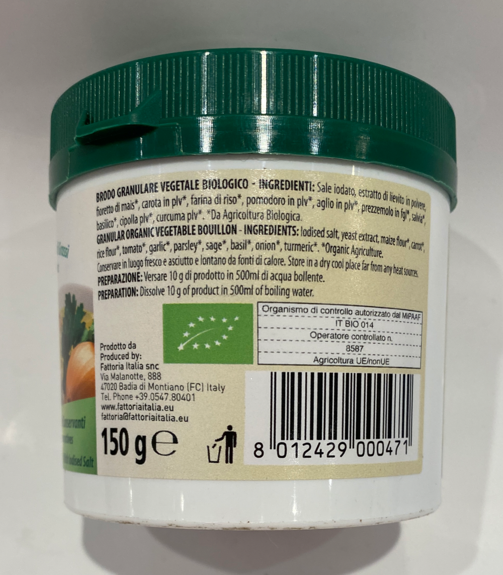 Fattoria Italia - Organic Vegetable Powder - 150 g