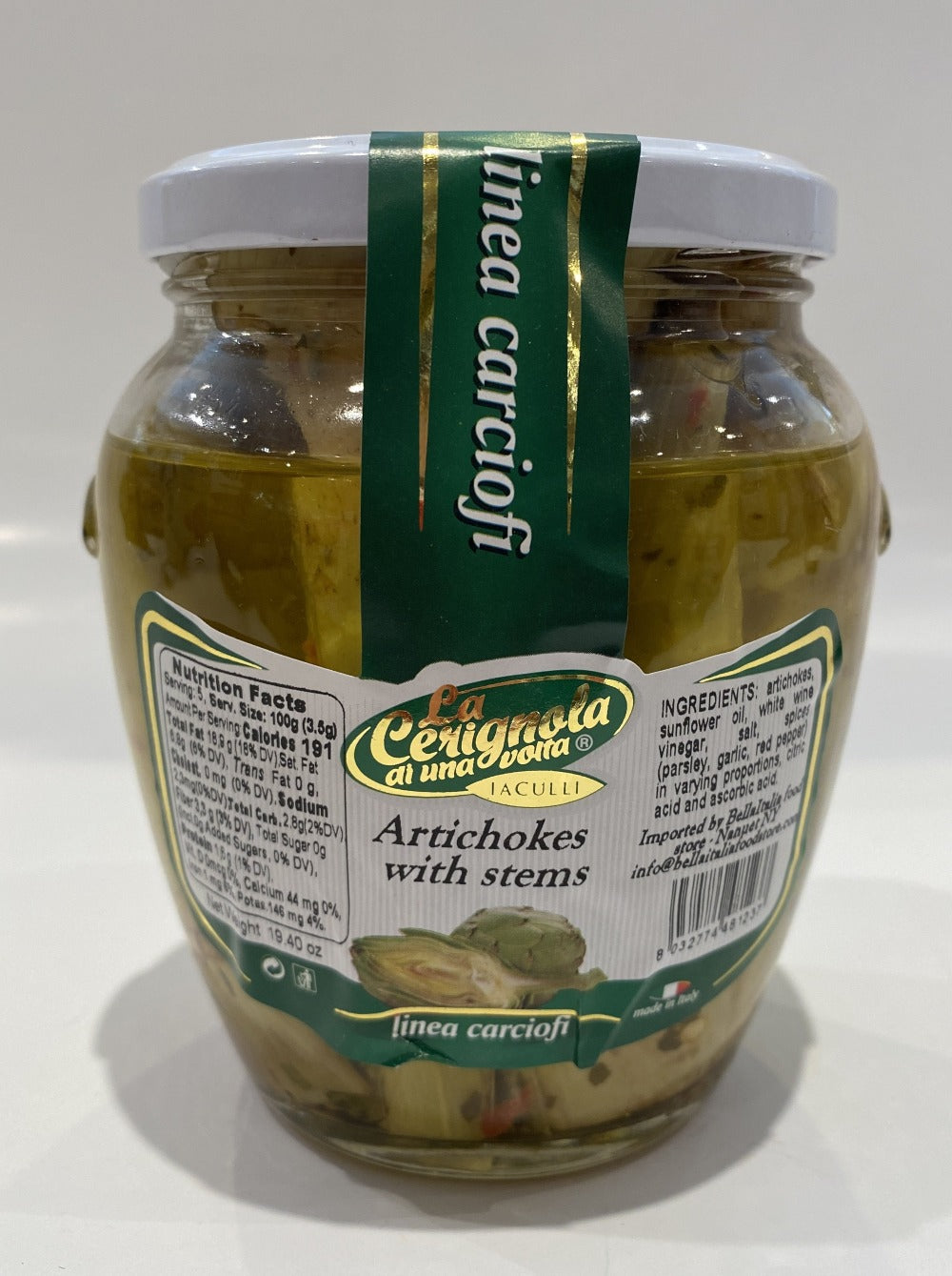 La Cerignola - Artichokes With Stems - 19.40 oz
