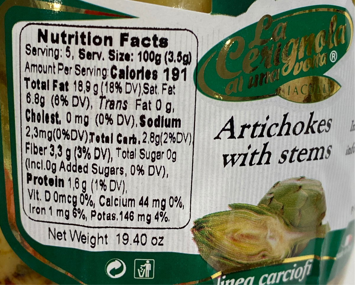 La Cerignola - Artichokes With Stems - 19.40 oz