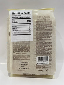 Rummo - Mezzi Rigatoni # 51 - Pasta - 400g (14.10 oz) (Gluten Free)