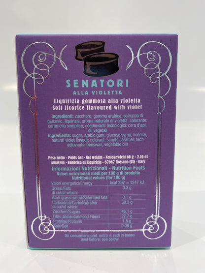 Amarelli - Senatori - Liquirizia Alla Violetta - 2.10 oz
