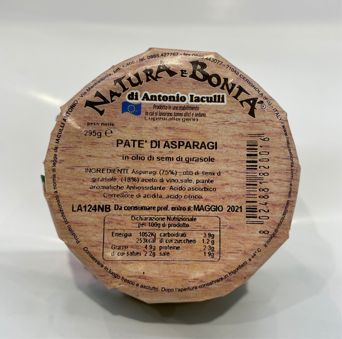 Natura E Bonta` - Pate` Di Asparagi - 10.40 oz
