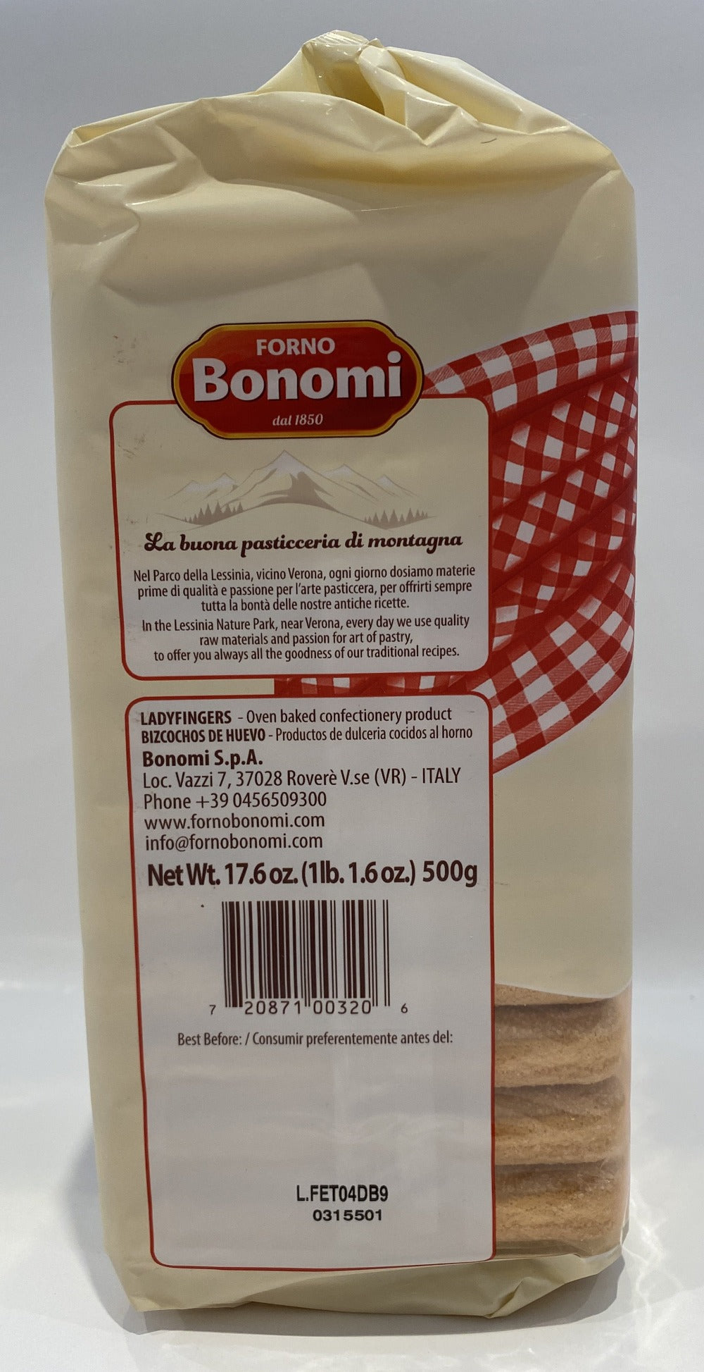 Bonomi - Savoiardi - Ladyfingers - 500g (17.6 oz)
