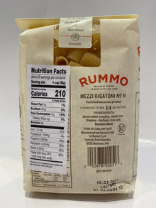 Rummo - Mezzi Rigatoni #51 - Pasta - 454g (16 oz)