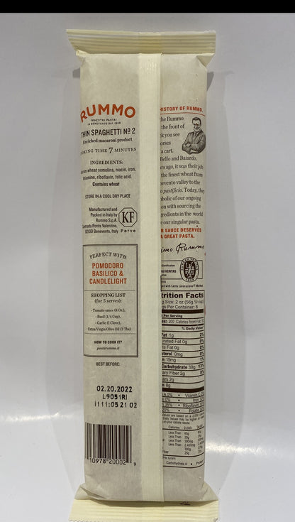 Rummo - Thin Spaghetti #2 Pasta - 454g (16 oz)