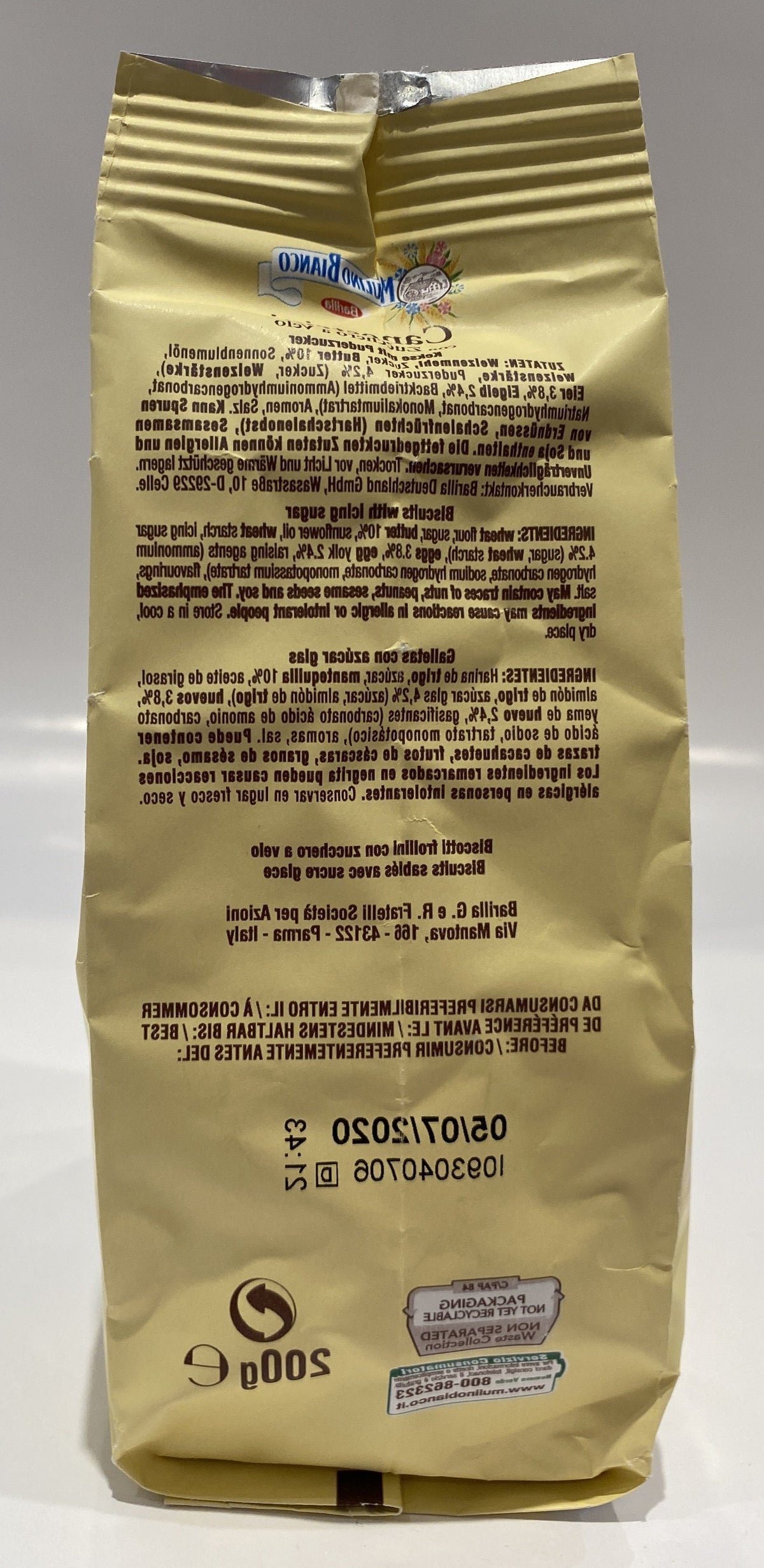 Mulino Bianco - Canestrini Zucchero a Velo - 200g (7.05 oz)