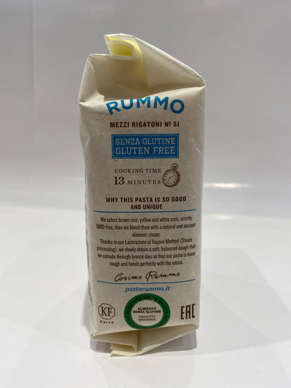 Rummo - Mezzi Rigatoni # 51 - Pasta - 400g (14.10 oz) (Gluten Free)