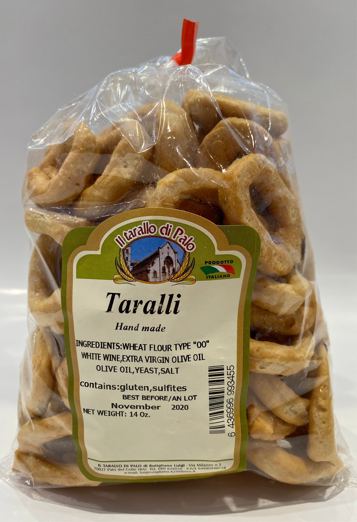 Il Tarallo Di Palo - Taralli Plain - 14 oz