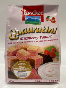 Loacker - Quadratini Raspberry Yogurt Bite-Size - 220g (7.76oz)