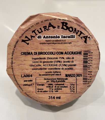 Natura E Bonta' - Crema Di Broccoli Con Acciughe - 10.40 oz