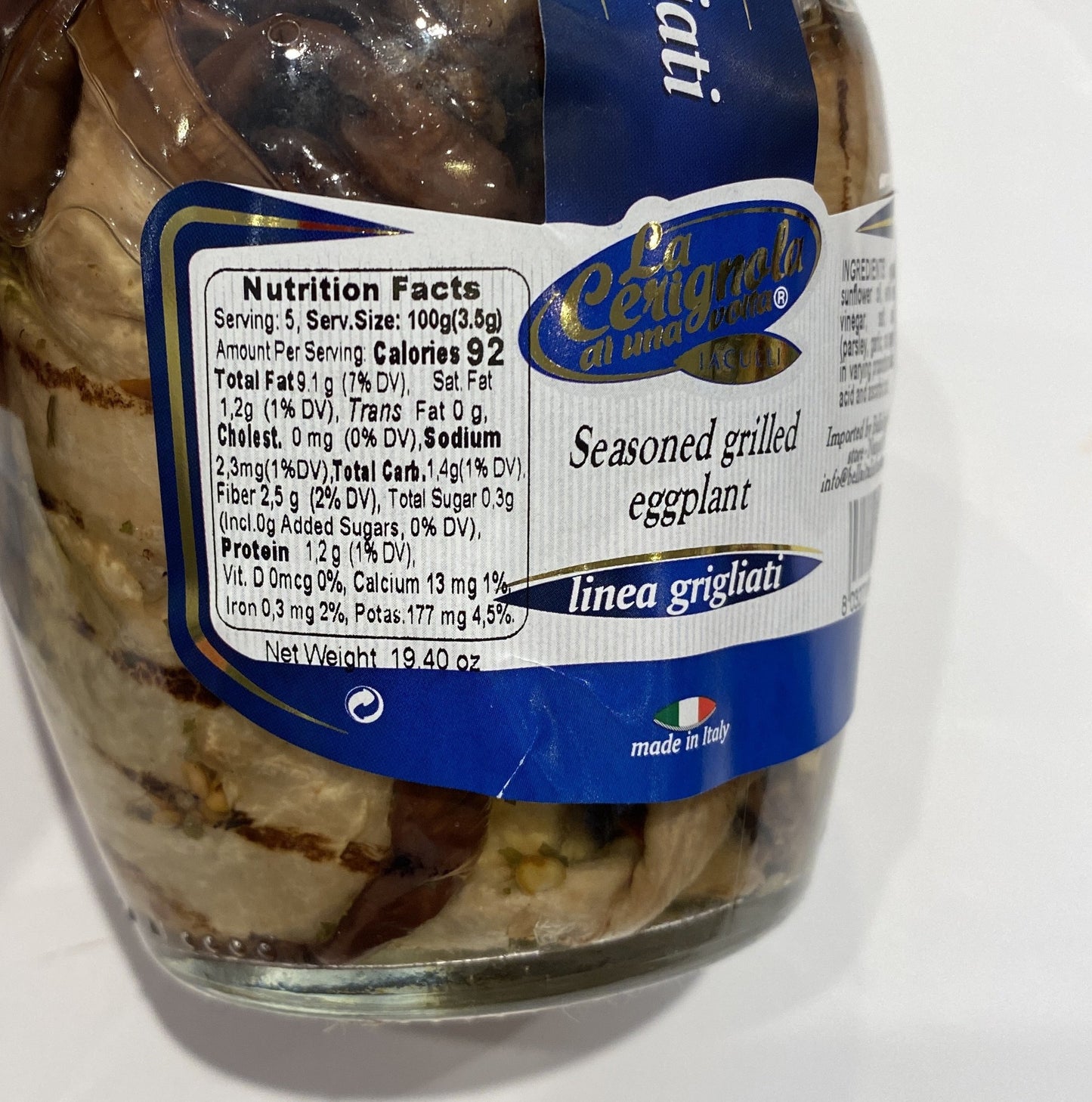 La Cerignola - Seasoned Grilled Eggplant - 19.40 oz