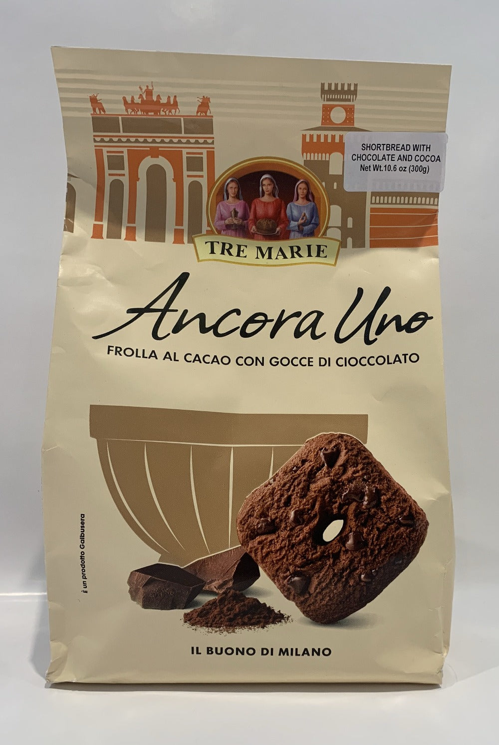 Tre Marie - Ancora Uno - Frolla Al Cacao Con Gocce Di Cioccolato - 300g (10.6 oz)