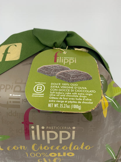 Filippi - Panettone -100% olio - Con cioccolato - 1000g (35.27oz)