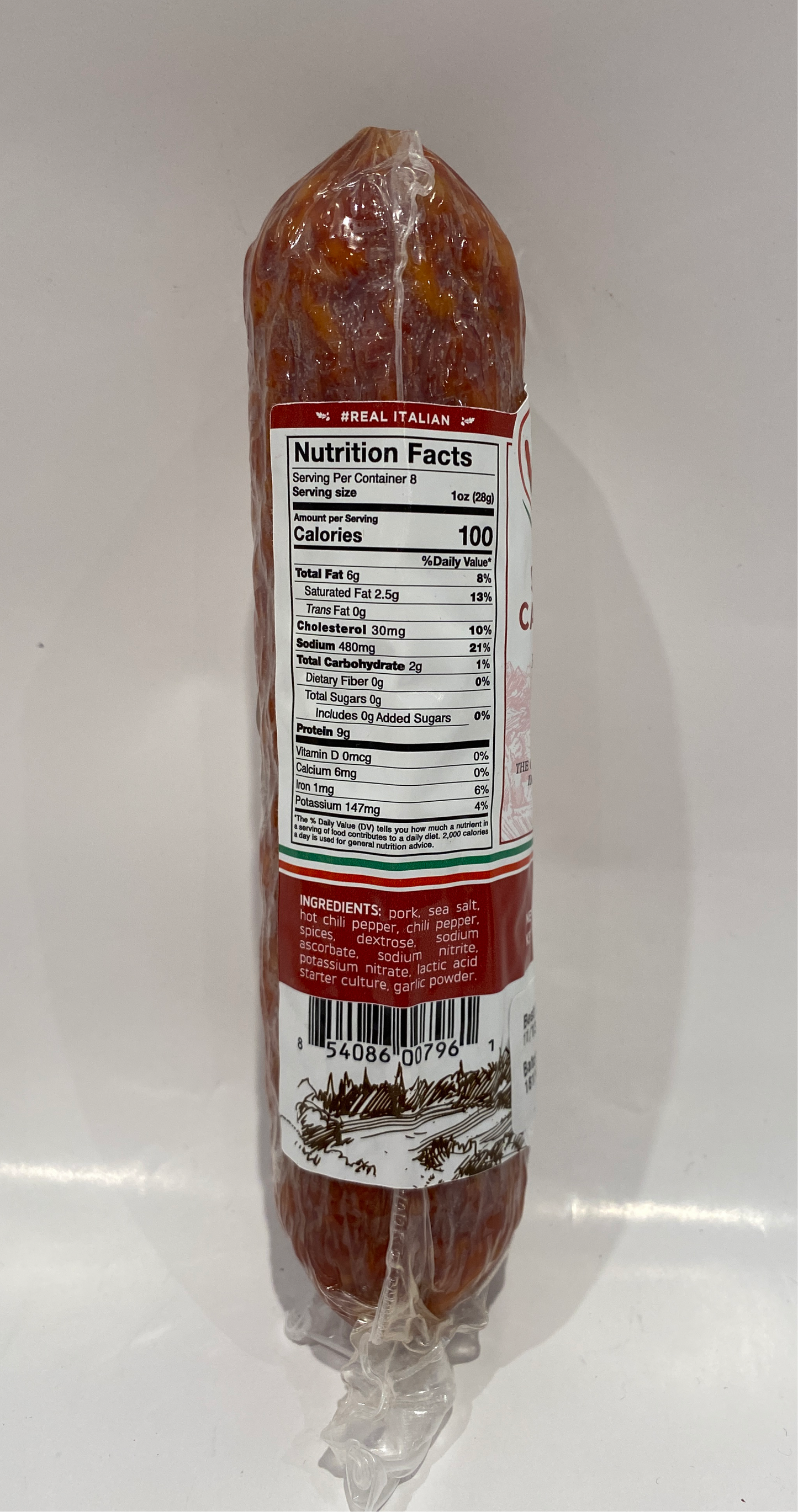 Veroni - Salame Calabrese - Hot And Spicy Salami - (Gluten Free) - 6 oz