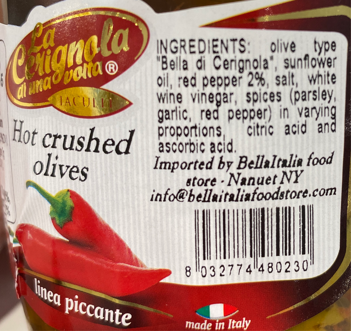 La Cerignola - Hot Crushed Olives (Piccante) - 19.40 oz