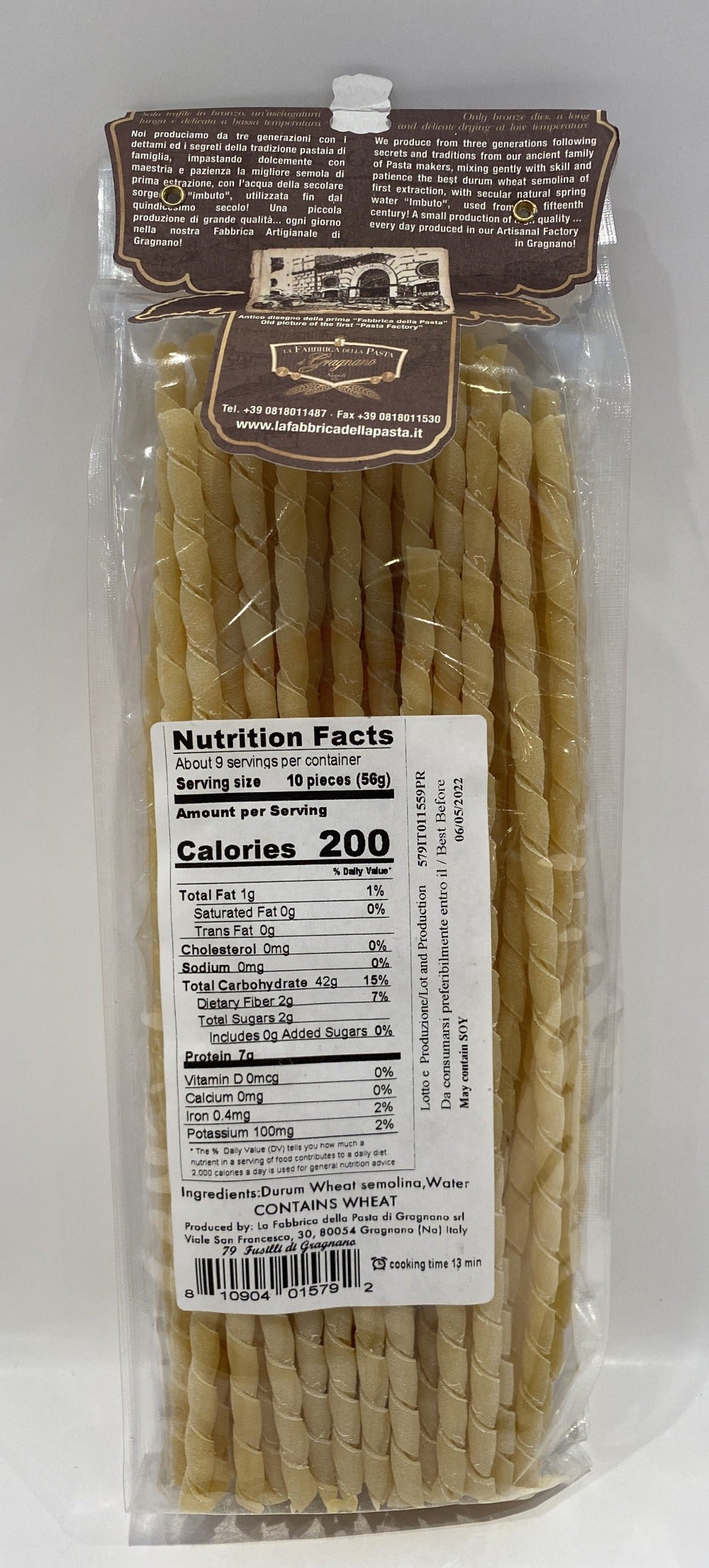 La Fabbrica Della Pasta Di Gragnano -  Fusilli Di Gragnano - 17.6 oz