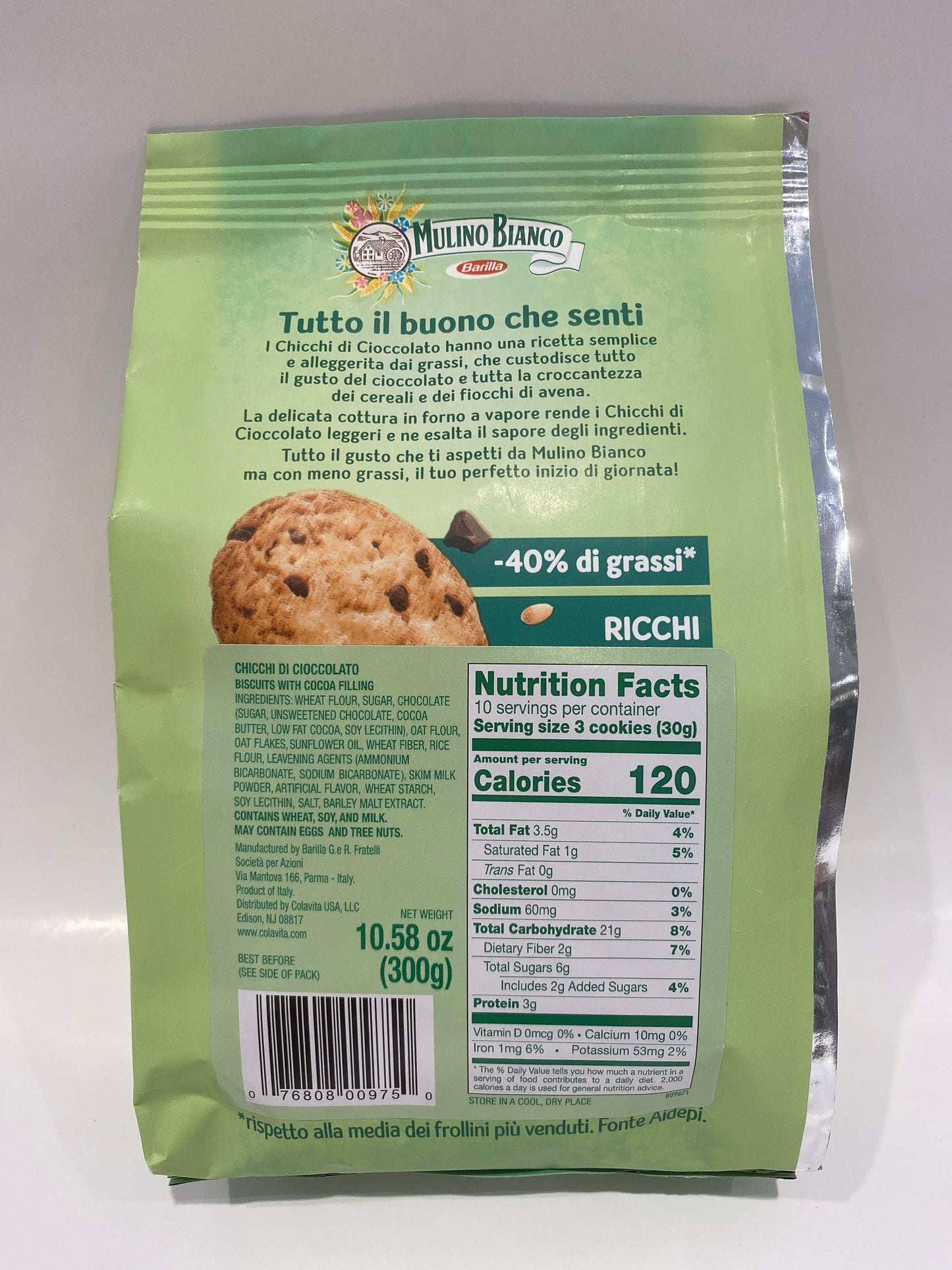 Mulino Bianco - Chicchi Di Cioccolato Meno Grassi  - 10.58 oz