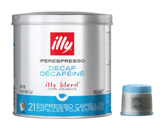 illy iperEspresso Capsules - Decaf Capsule - 18 Capsules (Blue)