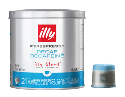illy iperEspresso Capsules - Decaf Capsule - 18 Capsules (Blue)